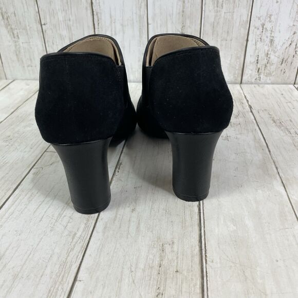 LifeStride Women’s 9.5W Gilmore Black Microsuede Booties Heel Shoes - Picture 8 of 10